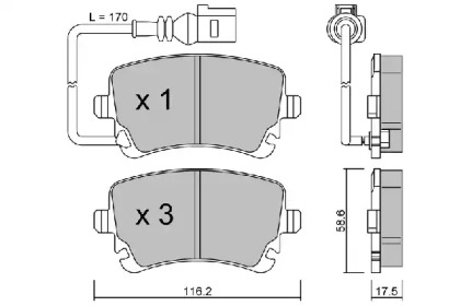 Дисковой тормозной механизм AISIN для VW TRANSPORTER VI c бортовой платформой/ходовая часть (SFD, SFE 2.0 TDI